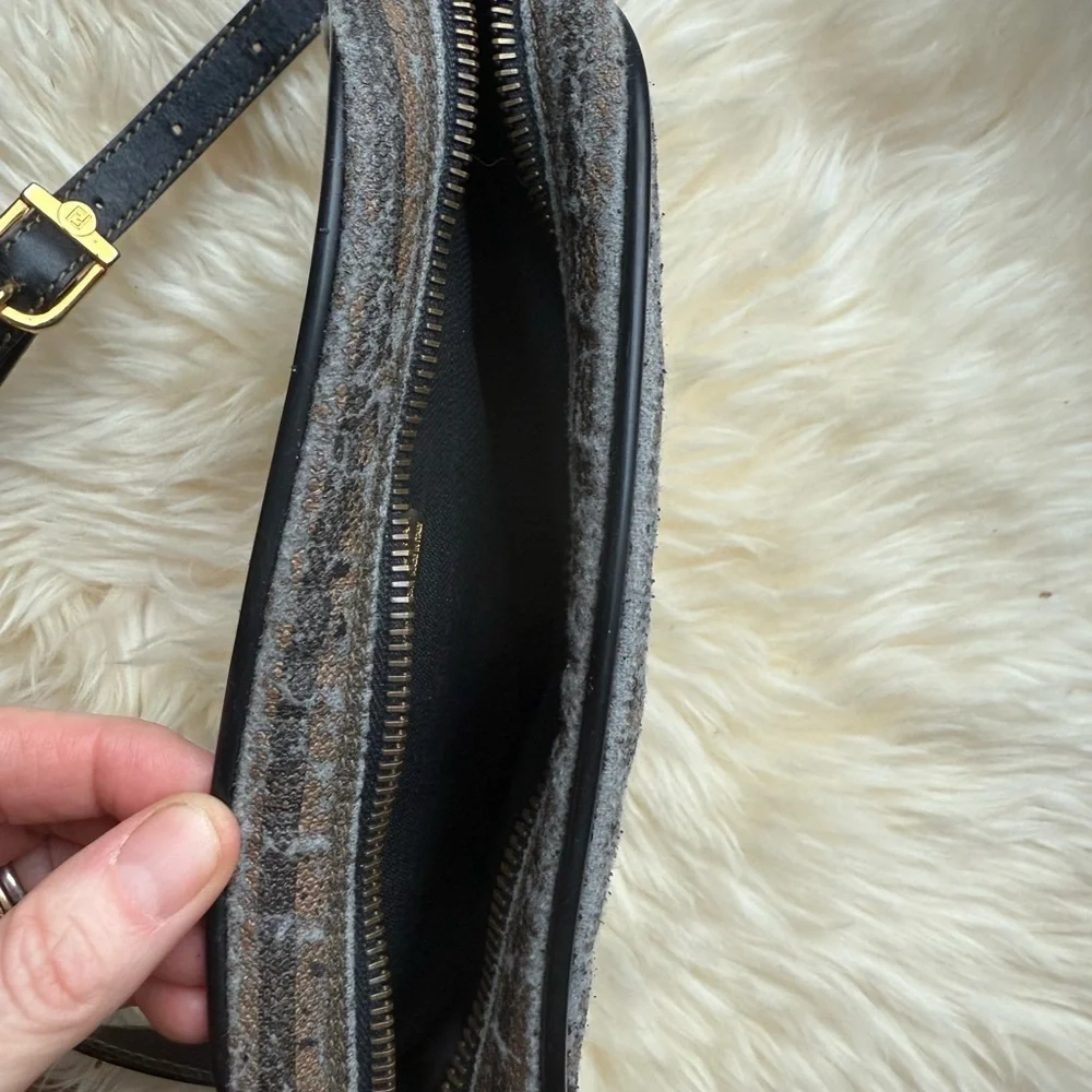 Fendi Vintage Pequin Crossbody Coated Canvas Small 7x6x1,5 - Picture 3 of 11